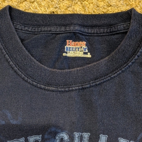 Mens graphic tee by Hanes . Navy Blue. - Picture 4 of 5